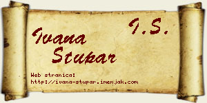 Ivana Stupar vizit kartica
